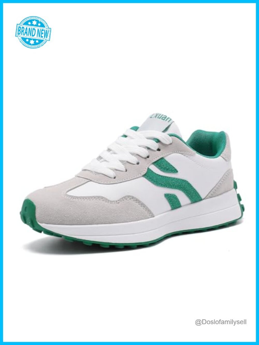 Women's Retro Chunky Sole Lace-Up Sneakers Lightweight Anti-Slip Walking Shoes